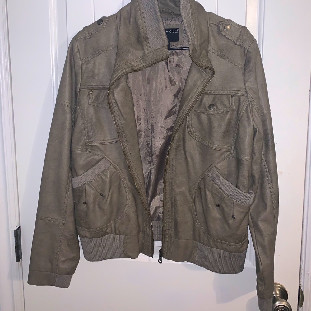Faux leather jacket
